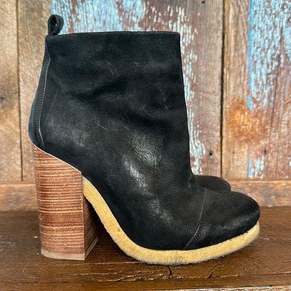 All Saints Lakota Black Block Heel Ankle Bootie EU-39 - Picture 1 of 9
